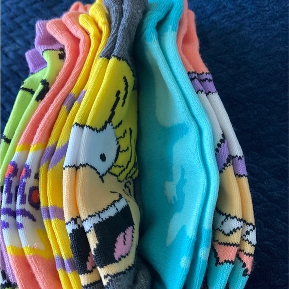 NWT Nickelodeon Rugrats Socks No-show Socks 6 pairs shoe size 4-10 - Picture 6 of 7